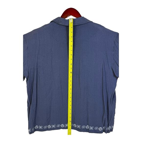 Pineapple Connection Shirt Mens XL Blue Dragon Graphic Button Up Short Sleeve - Picture 9 of 13